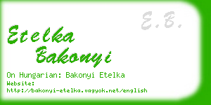 etelka bakonyi business card